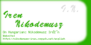 iren nikodemusz business card